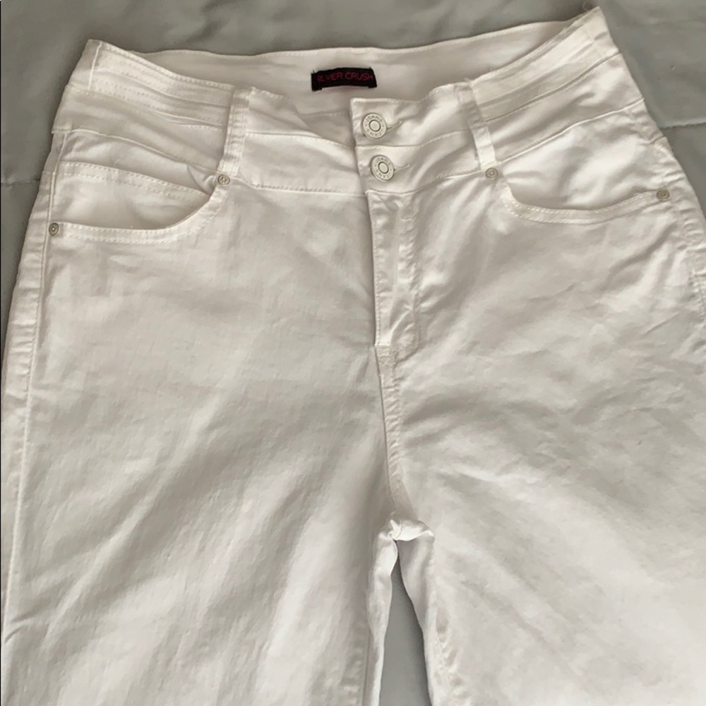 SilverCrush White Skinny Jeans